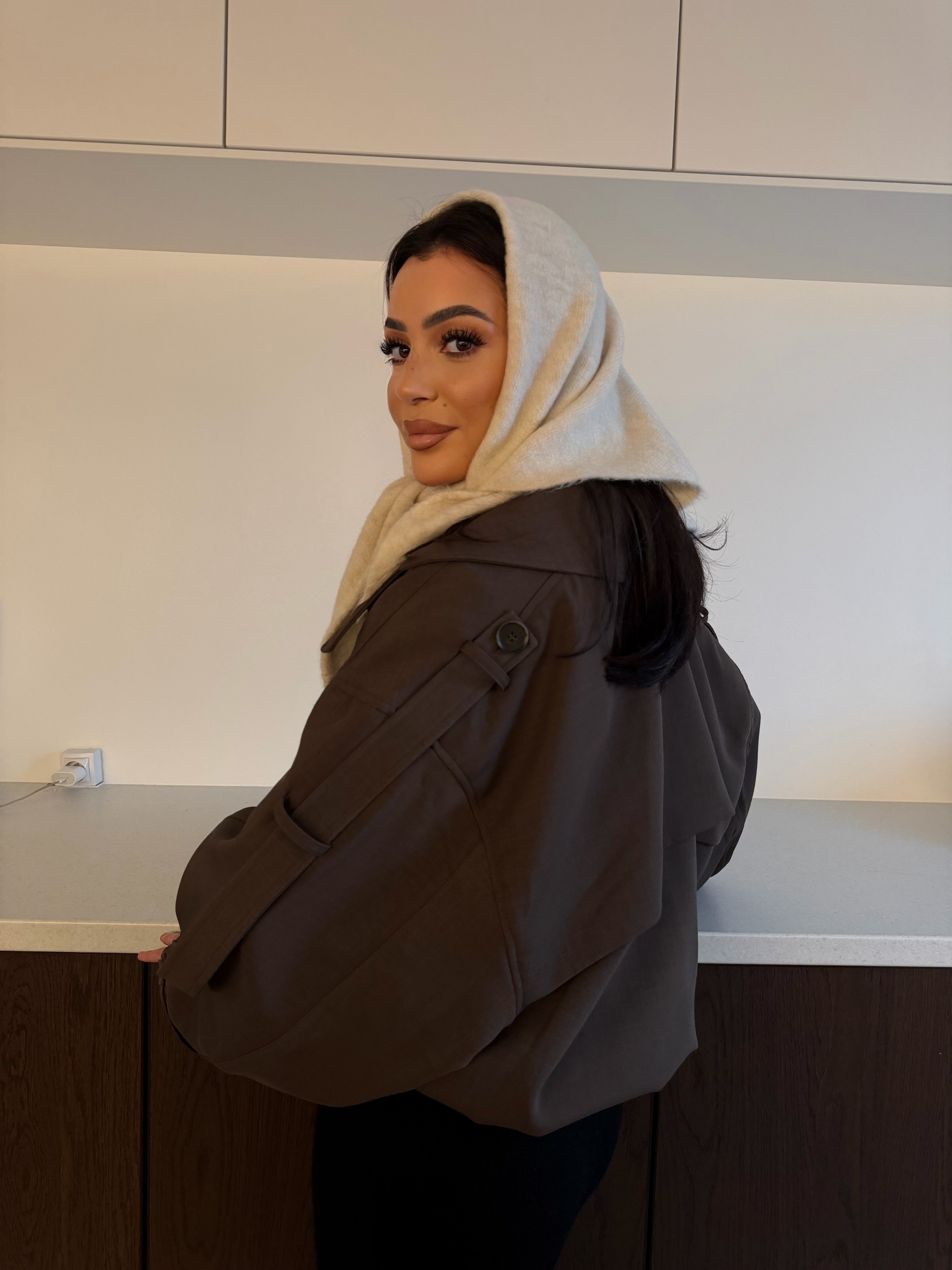 Veste façon trench court [ marron ] - Belmiraz