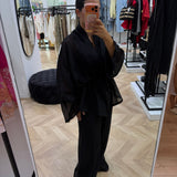 Ensemble gilet et pantalon doublé [ Noir ]