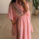 Ensemble chemise longue et pantalon [ rose ]
