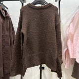 Pull en maille épaisse [ marron ]
