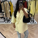 Blazer manches courtes [ jaune ]