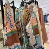 Robe longue imprimée motifs