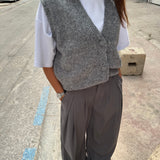 Gray sleeveless vest
