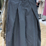 Pantalon large à pli [ bleue marine ]