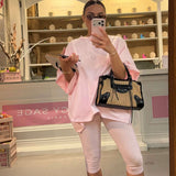T-shirt oversize [rose]