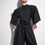 Ensemble t-shirt et bermuda [ noir ]