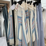 Ensemble en lin bleue