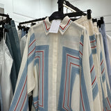 Ensemble en lin bleue