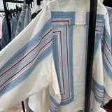 Ensemble en lin bleue