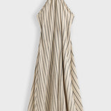 Robe dos nu à rayures