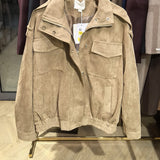 Manteau façon daim a zip et poches