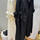 Robe chemise très longue [ noir ]
